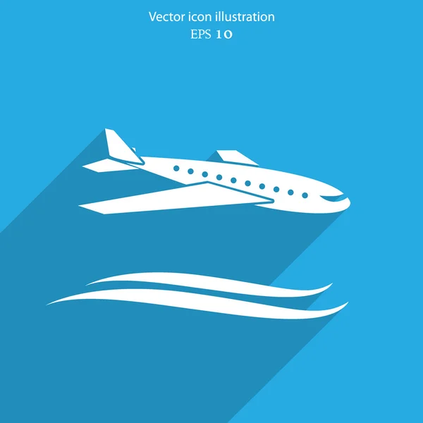 Vector resor flygplan ikonen — Stock vektor