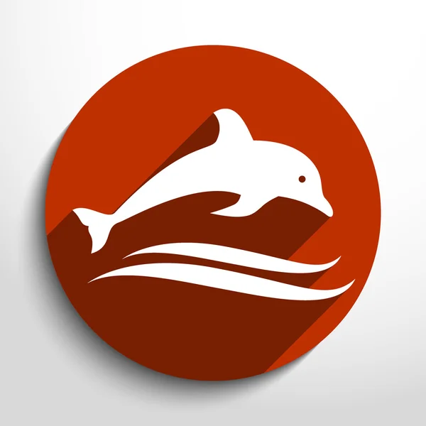 Vector dolphin icon — Stock Vector