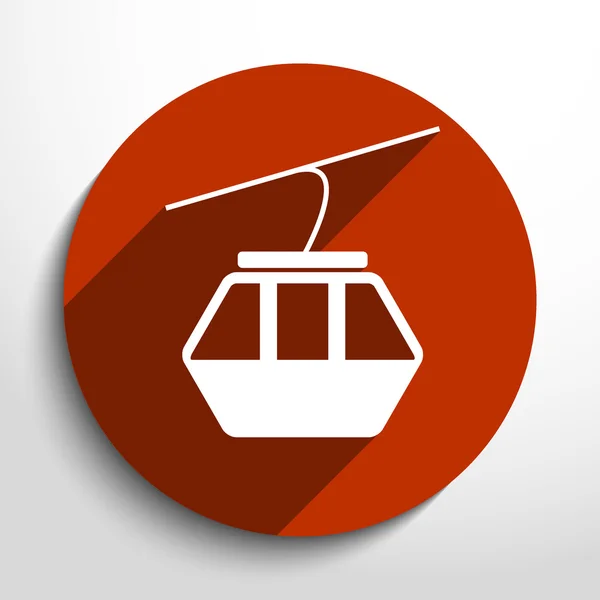 Vector ski lift icon — Stock Vector