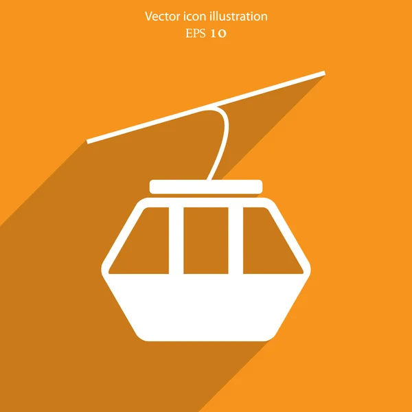 Vector ski lift icon — Stock Vector