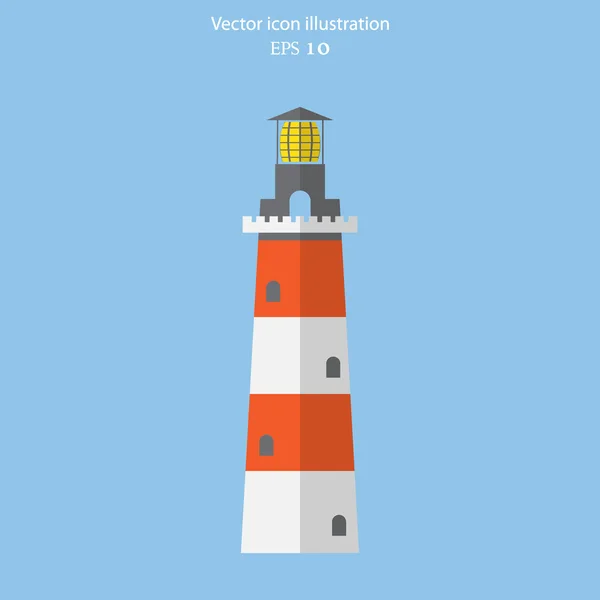 Icône du phare vectoriel — Image vectorielle