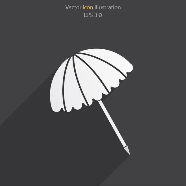 Vektorové pláž deštník ikona — Stockový vektor