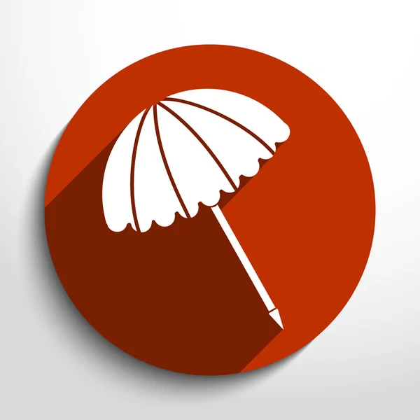 Vector beach umbrella icon — Stock Vector