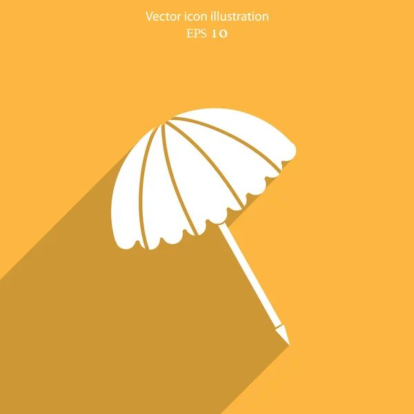 Vector strand paraplu pictogram — Stockvector