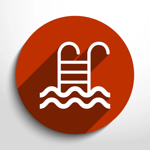 Vektor swimmingpool stege icon — Stock vektor