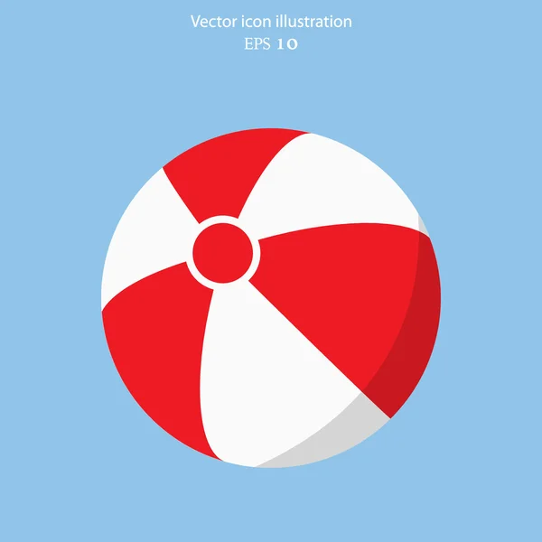 Vector beach ball flat icon. — Stock Vector