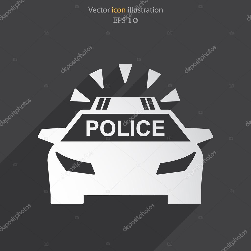 Vector police car icon