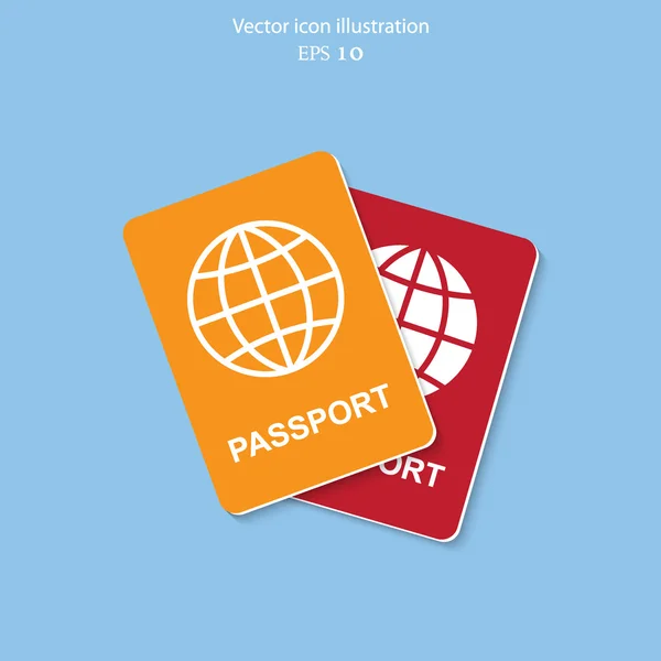 Vector passport icon — Stock Vector