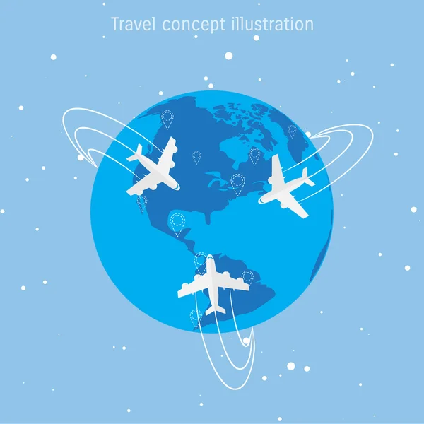World travel concept illustration. — Stock Vector