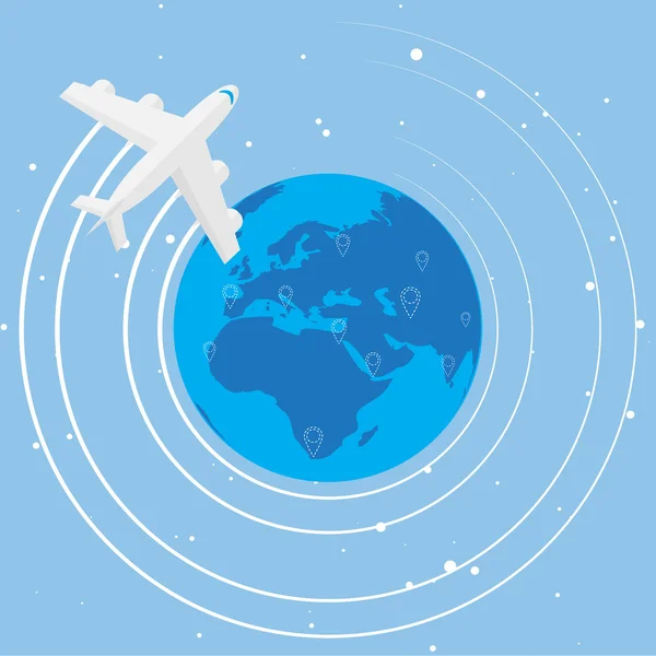 World travel concept illustration. — Stock Vector