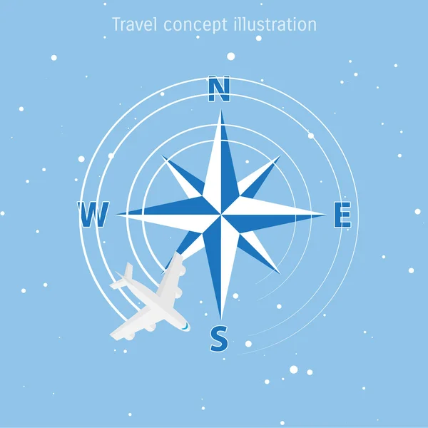 Wereld reizen concept illustratie. — Stockvector