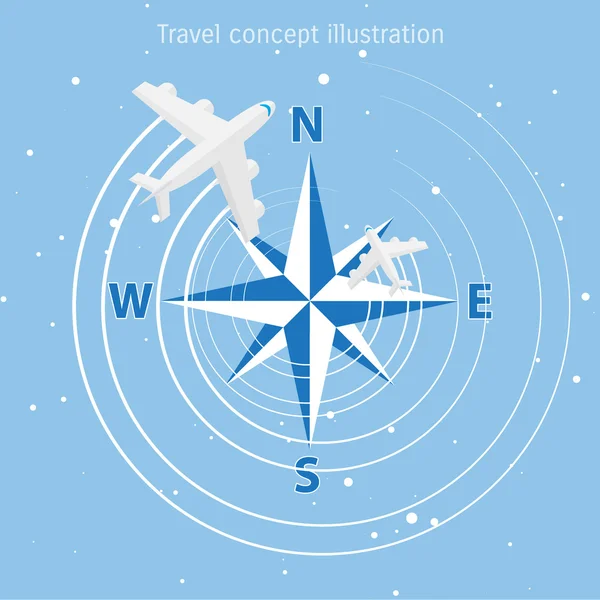 World travel concept illustration. — Stock Vector