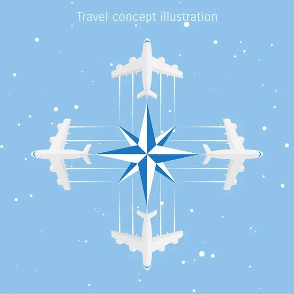 World travel concept illustration. — Stock Vector