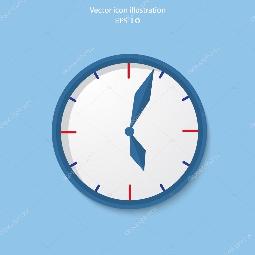 Vector clock icon