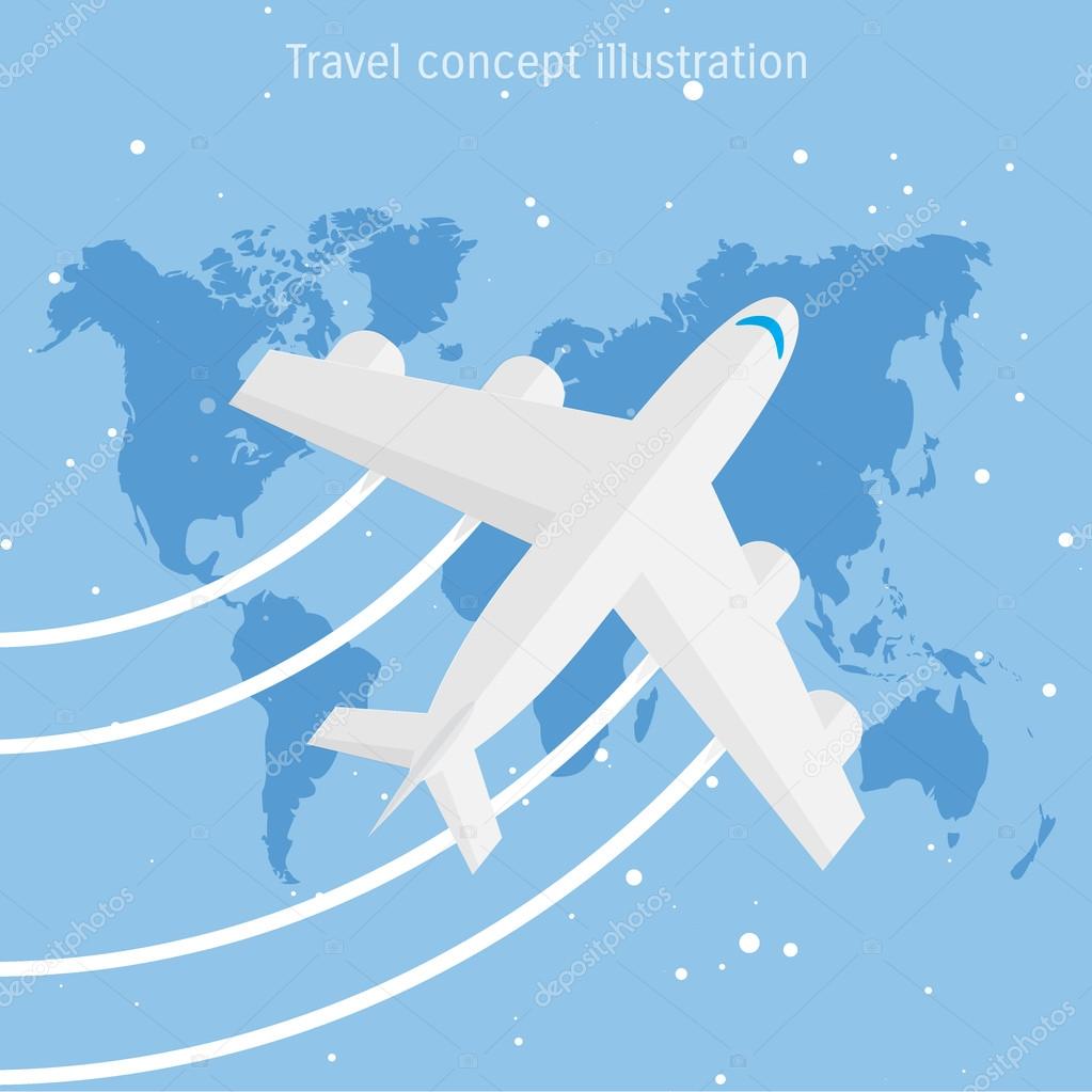 World travel concept illustration.