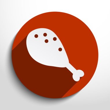 Vektör tavuk bacak web simgesi.