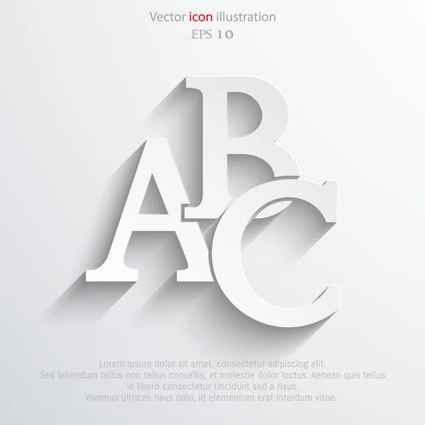 Vektor abc-ikonen — Stock vektor