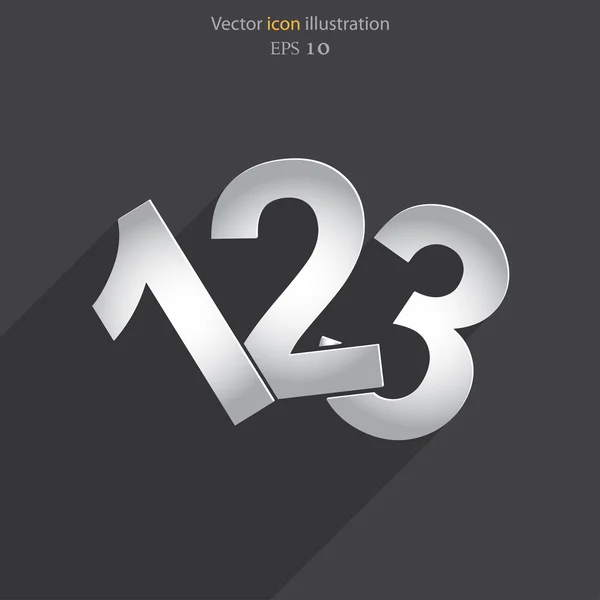 Vektor 123 nummer icon — Stock vektor