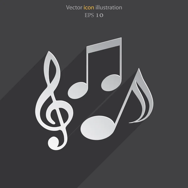 Icône Notes de musique vectorielles — Image vectorielle