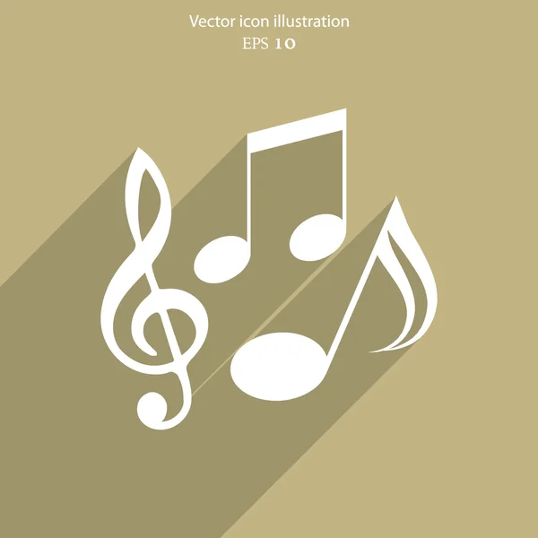 Icône Notes de musique vectorielles — Image vectorielle