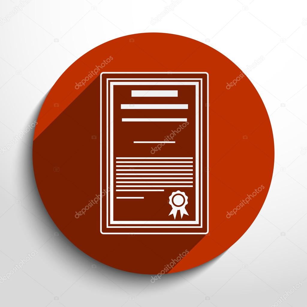Vector certificate icon