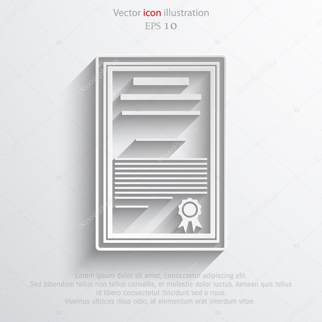 Vector certificate icon