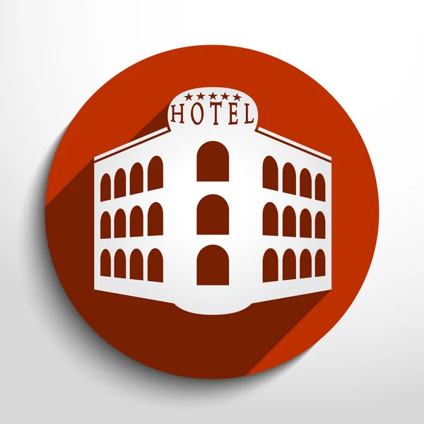 Vector hotel icono — Vector de stock