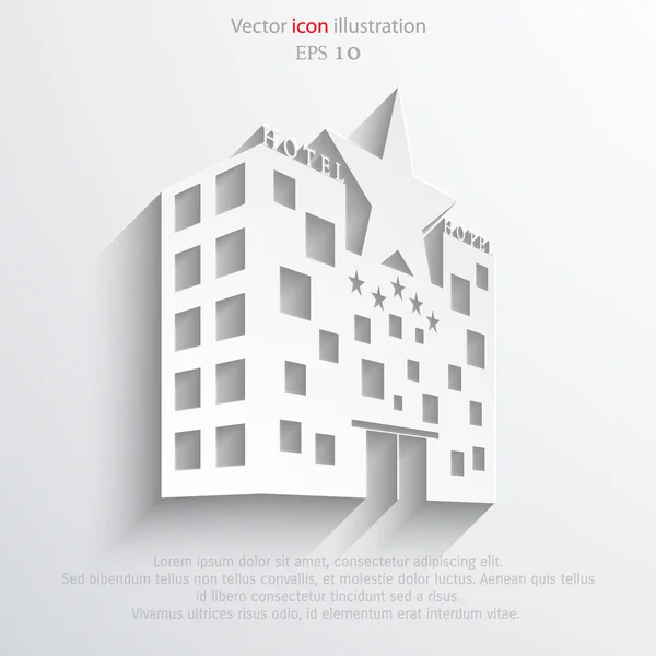 Vector hotellikon — Stock vektor