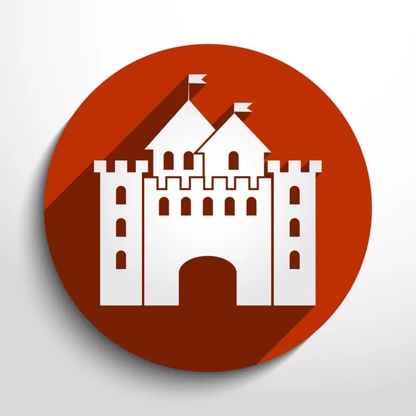 Vetor castelo ícone — Vetor de Stock