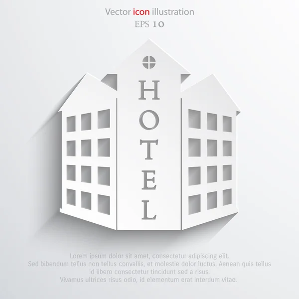 Vector hotel icono — Archivo Imágenes Vectoriales