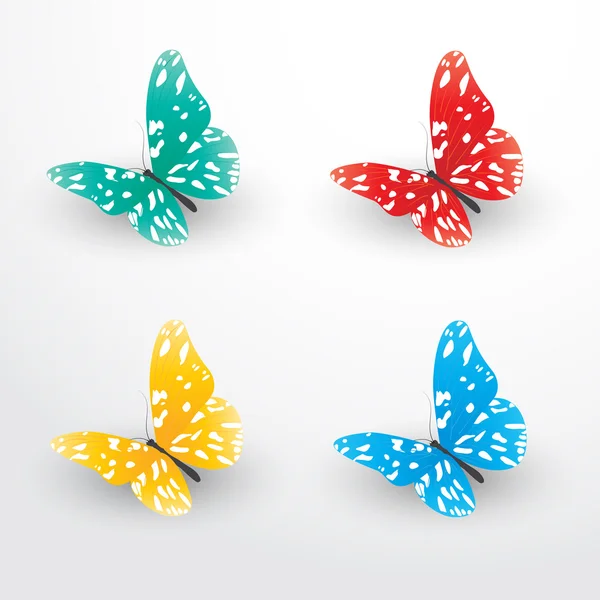 Mariposa web icono plano — Vector de stock