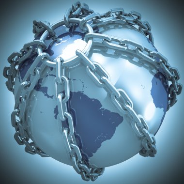 Dünya küre zinciri kapatın