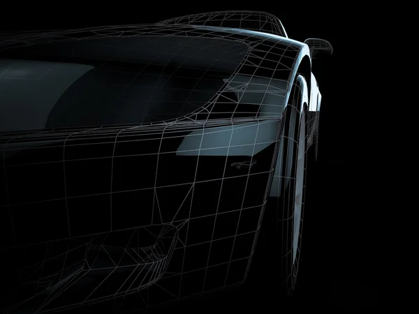 3D дизайн автомобиля — стоковое фото