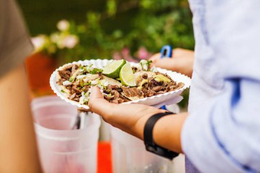 Meksika Tacos al Pastor Meksiko şehrinde