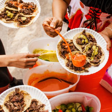 Meksika Tacos al Pastor Meksiko şehrinde