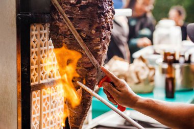 Mexican Tacos al Pastor in Mexico city clipart