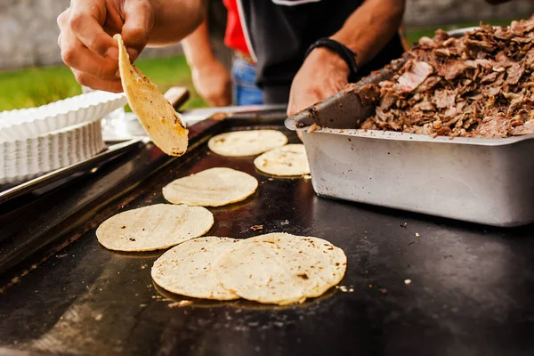 Tacos Mexicanos Pastor Ciudad México —  Fotos de Stock