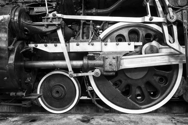 Details van locomotief wielen — Stockfoto