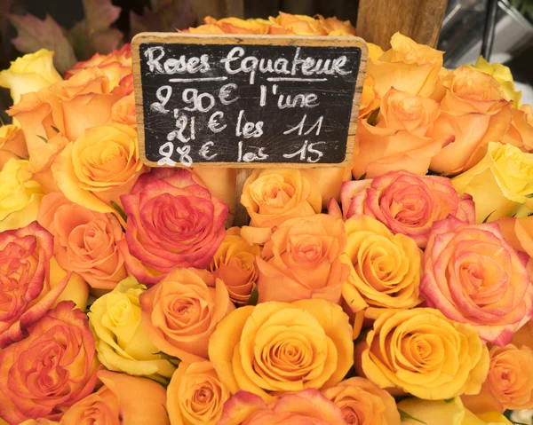 Rosas en venta en París floristería —  Fotos de Stock