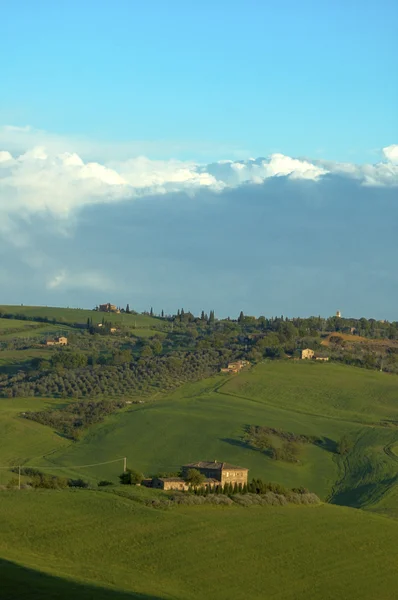 Green hills in Tuscany region of Italy — Stock Photo, Image