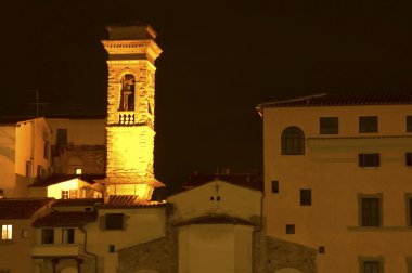 Gece, Floransa İtalya ışıklı Kulesi