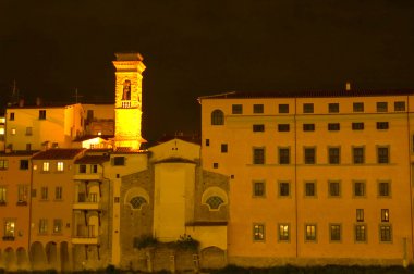 Gece, Floransa İtalya ışıklı Kulesi