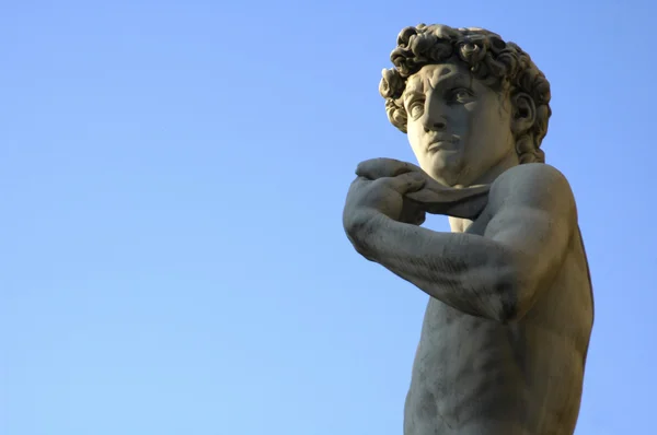 Nachbildung von micheangelos david, piazza della signoria, florenz, — Stockfoto