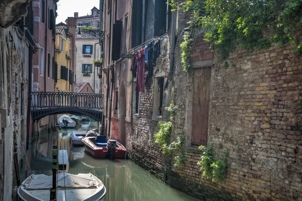 Venedik Italya Daki Kanal Tekne Binalar — Stok fotoğraf