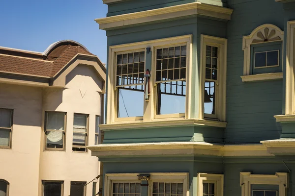 Colorful apartments in San Francisco, California — Stock Photo, Image