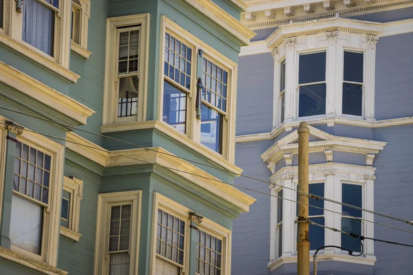 Colorful apartments in San Francisco, California — Stock Photo, Image