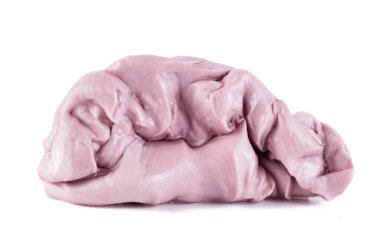 Çiğnenmiş sakız beyaz arkaplanda izole