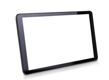 tablet bilgisayarı beyaz arkaplanda izole edilmiş gibi
