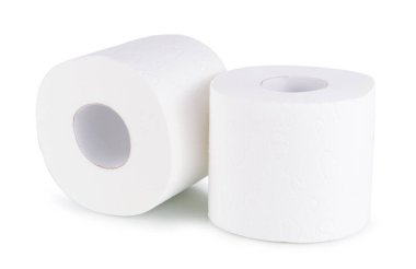 tuvalet kağıdı rulosu beyaz arkaplanda izole edildi