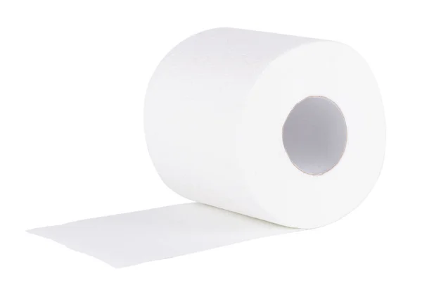 Rotolo Carta Igienica Isolato Sfondo Bianco — Foto Stock